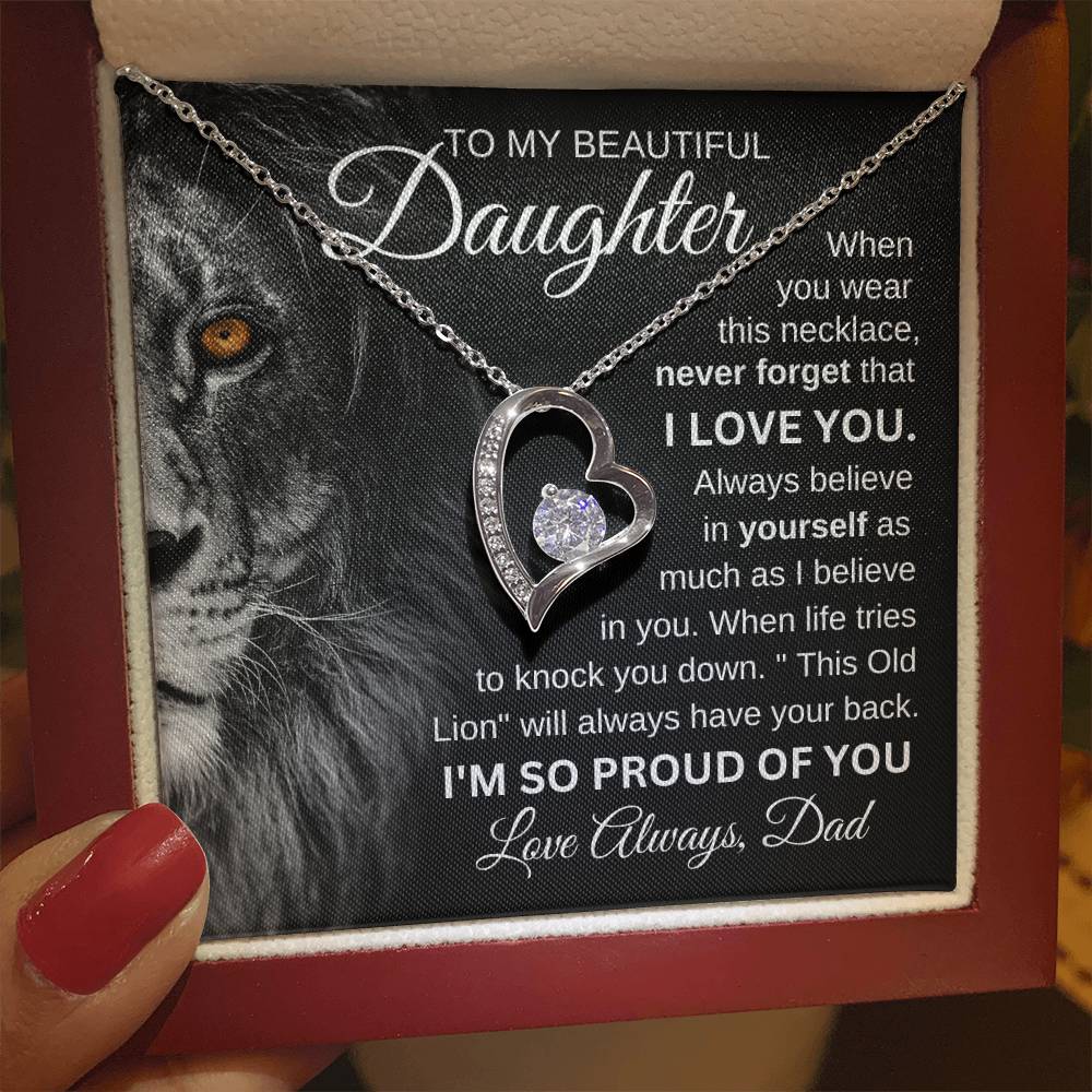 To My Beautiful Daughter / Forever Love Necklace