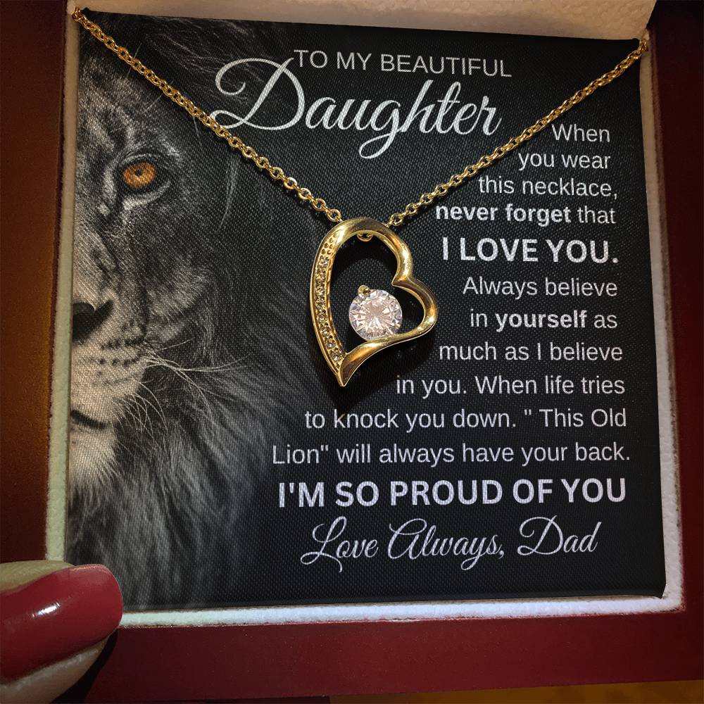 To My Beautiful Daughter / Forever Love Necklace