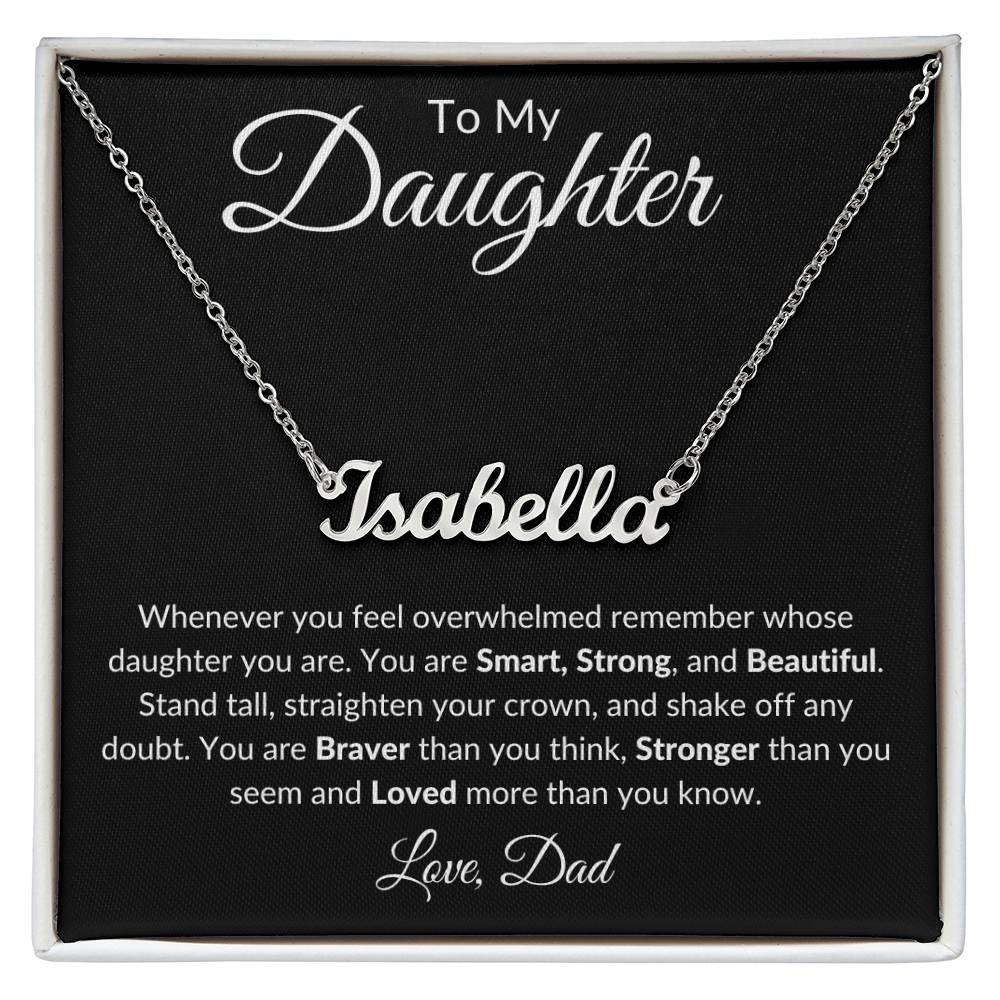 To My Daughter Custom Name Necklace