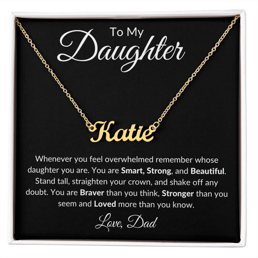 To My Daughter Custom Name Necklace