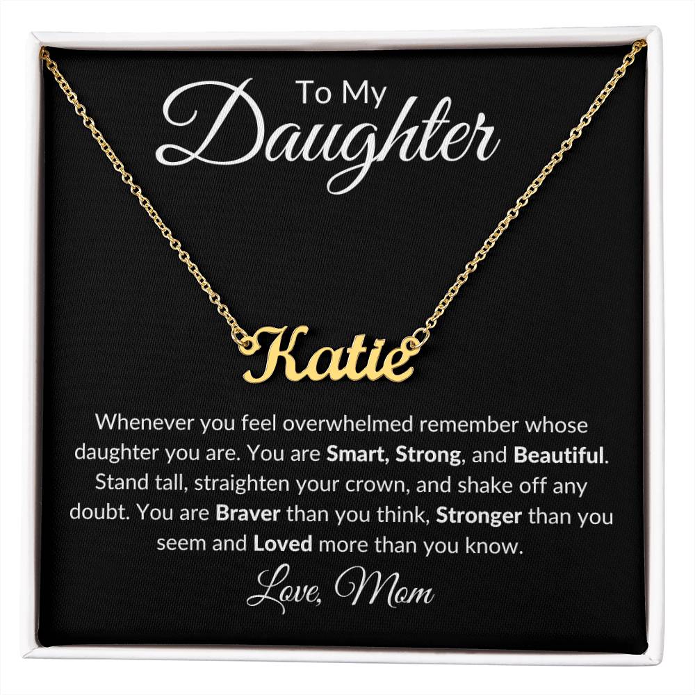 To My Daughter Custom Name Necklace