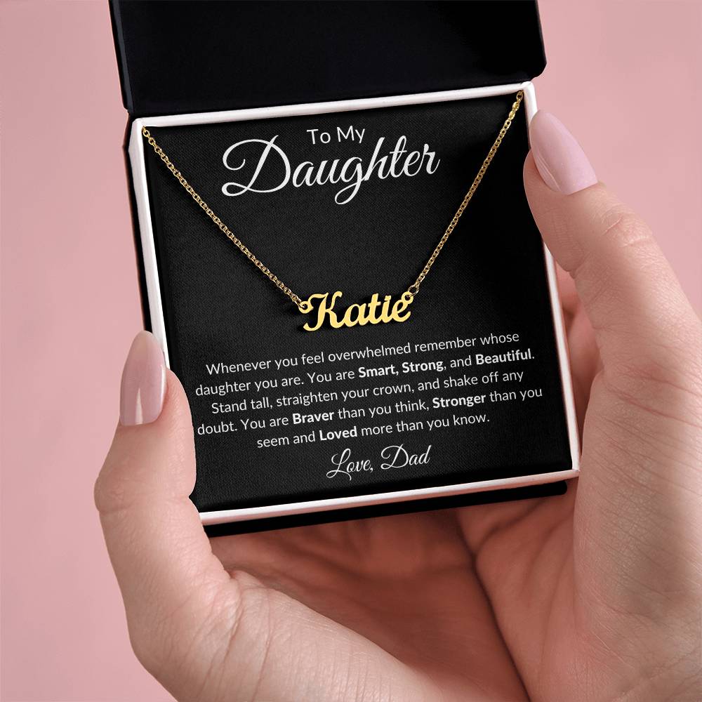 To My Daughter Custom Name Necklace