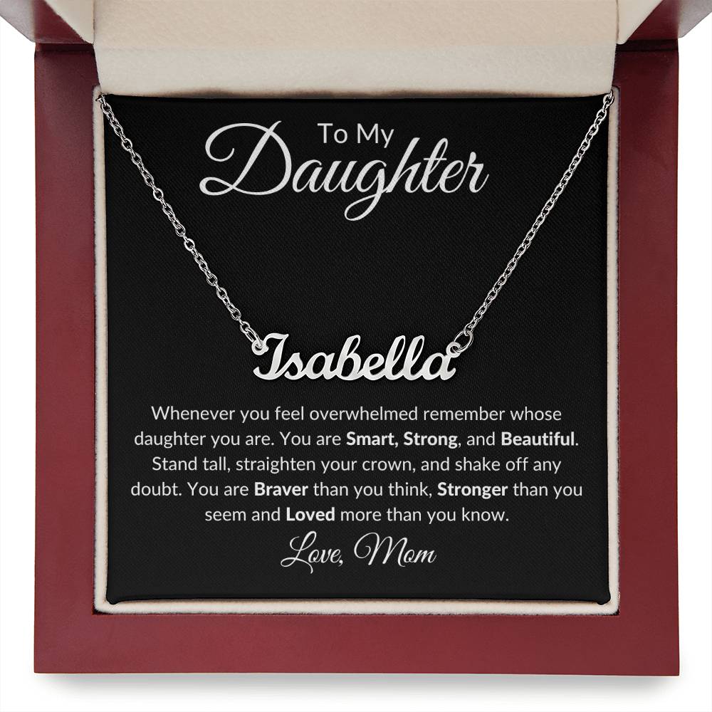 To My Daughter Custom Name Necklace