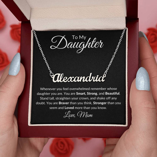 To My Daughter Custom Name Necklace