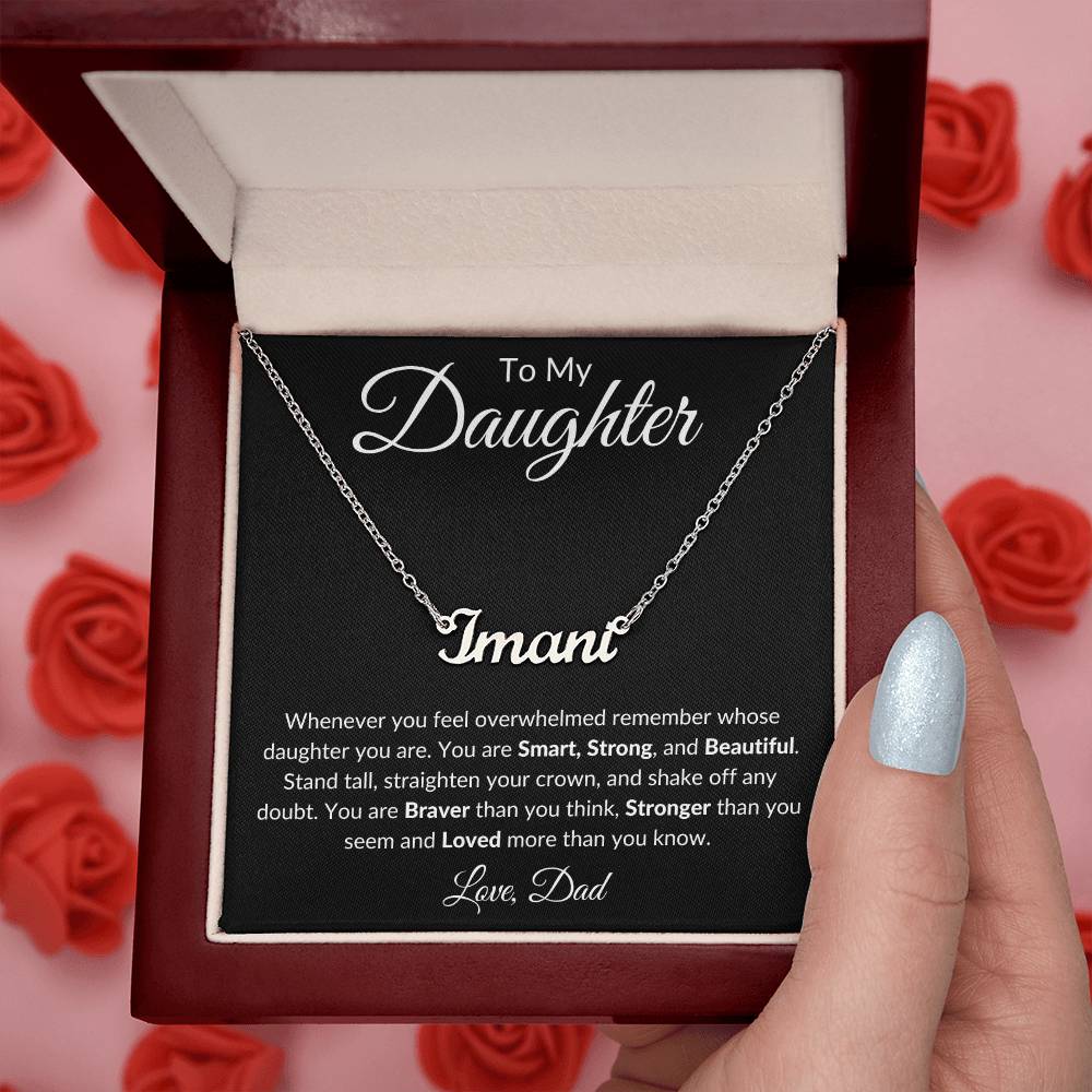 To My Daughter Custom Name Necklace