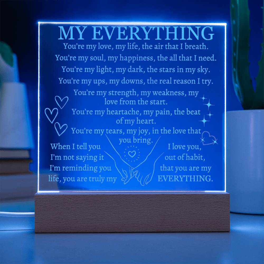 My Everything Engraved LED Night Light