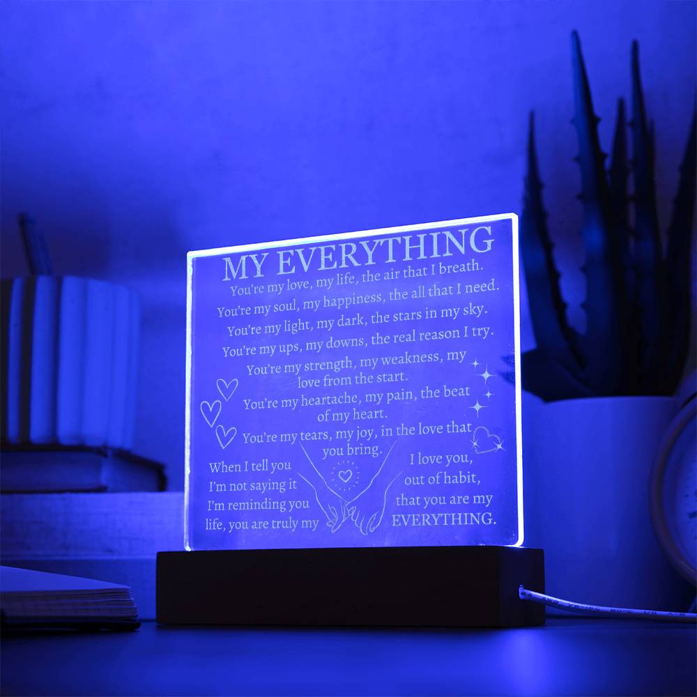 My Everything Engraved LED Night Light