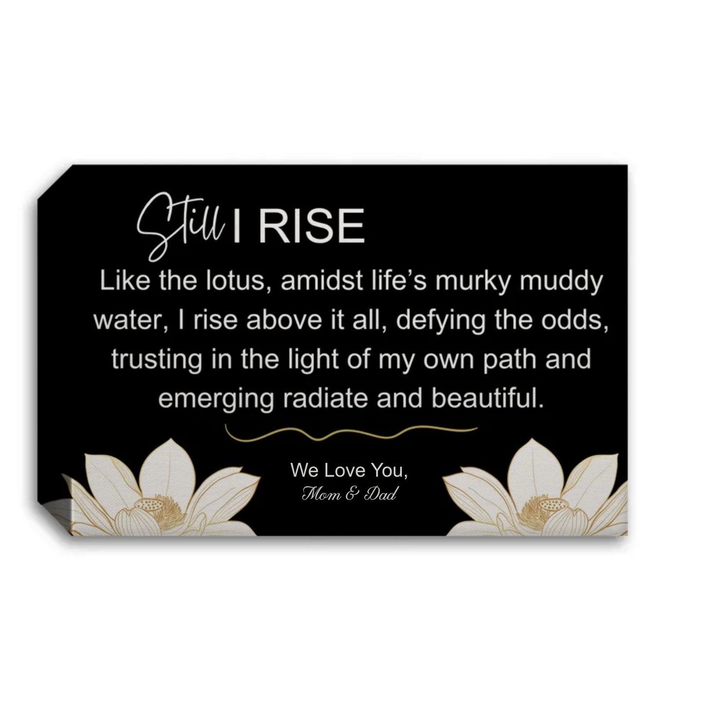 Still I Rise Canvas with Personalize Message