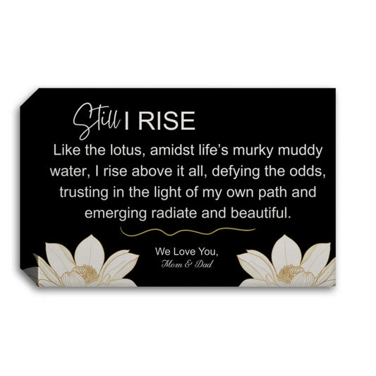 Still I Rise Canvas with Personalize Message