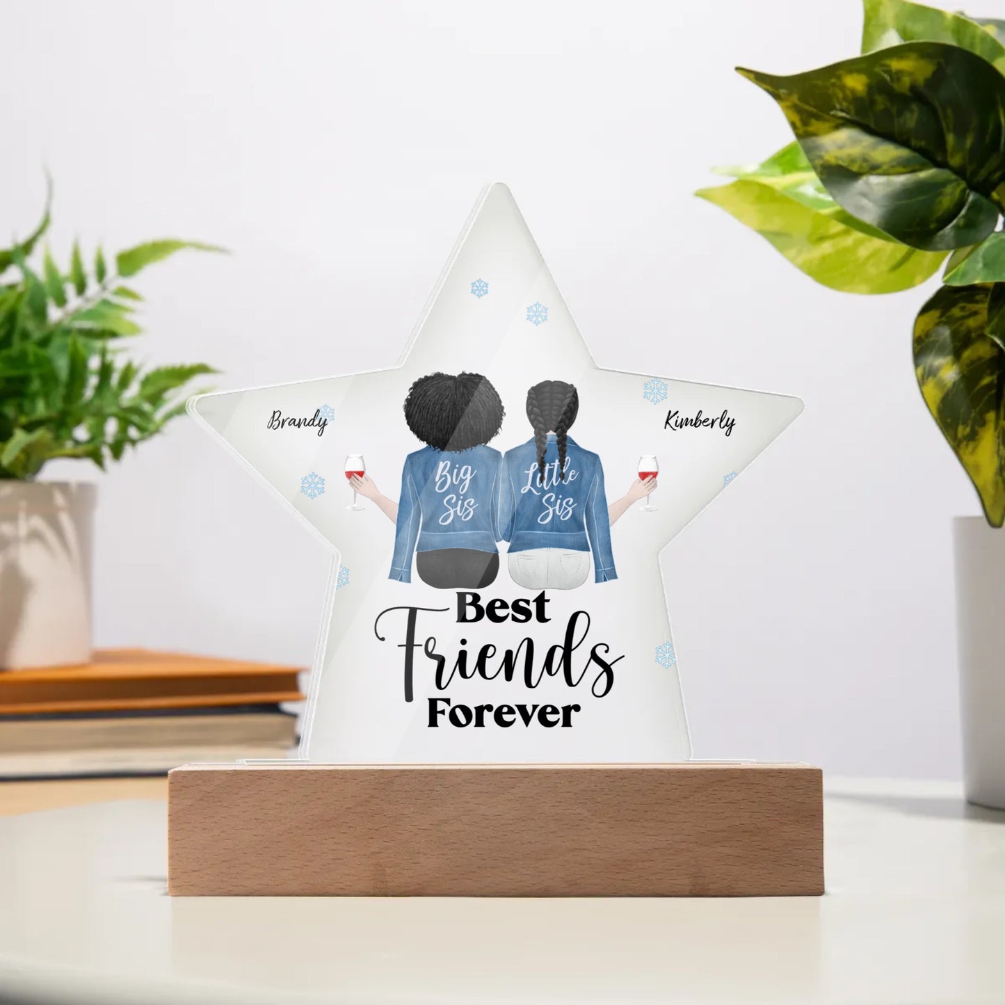 Best Friends Forever, Besties Forever, Born to Be Awesome, Self Love - Acrylic Star Plaque