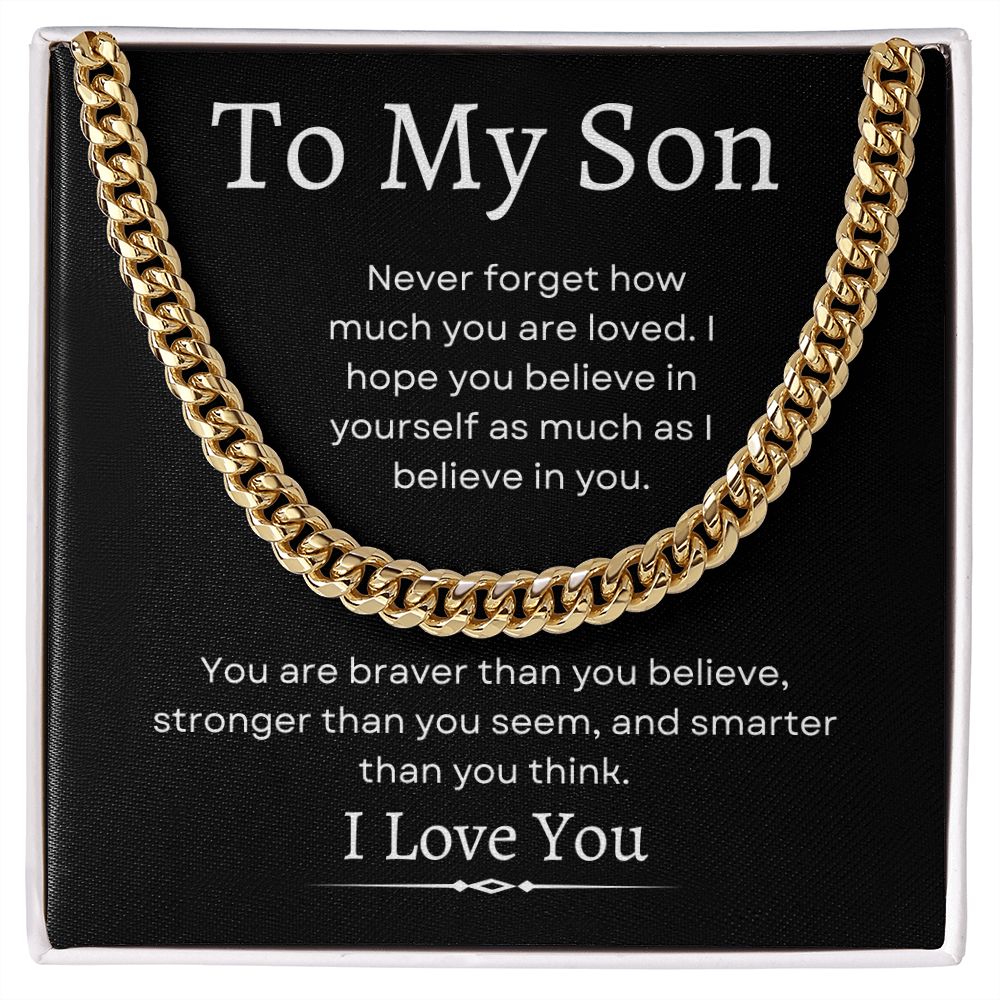 To My Son / Cuban Link Chain