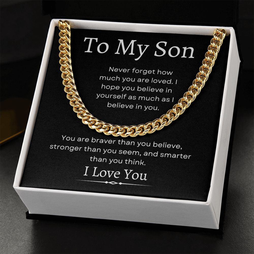 To My Son / Cuban Link Chain