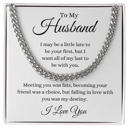 To My Husband / Cuban Link Chain