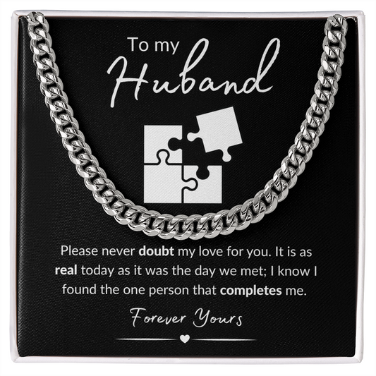 To My Husband / Cuban Link Chain