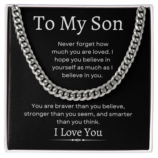 To My Son / Cuban Link Chain