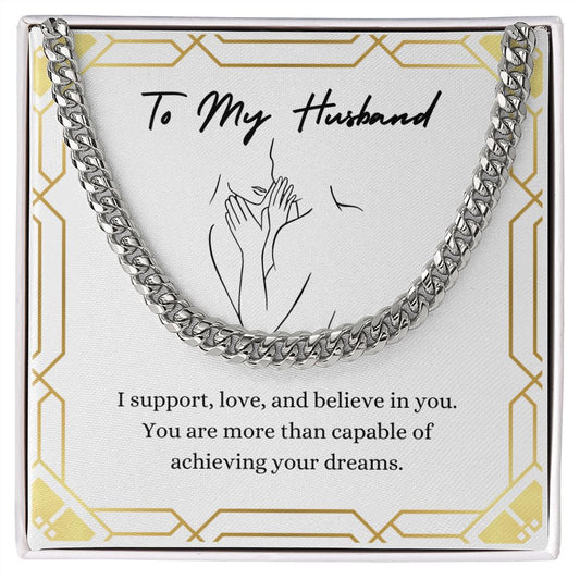To My Husband / Cuban Link Chain