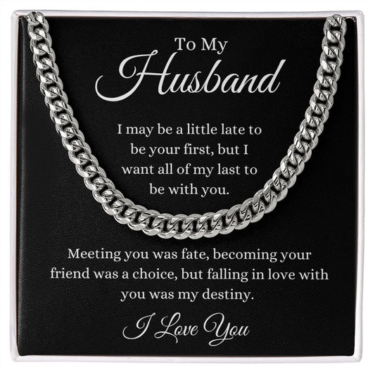 To My Husband / Cuban Link Chain