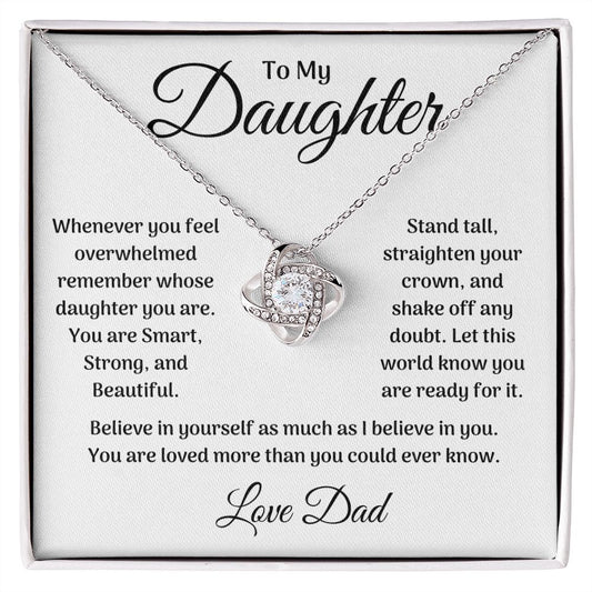 To My Daughter / Love Knot Necklace