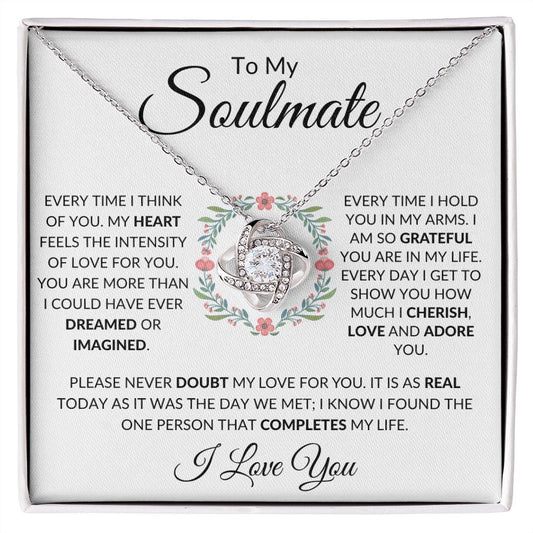 To My Soulmate / Love Knot Necklace
