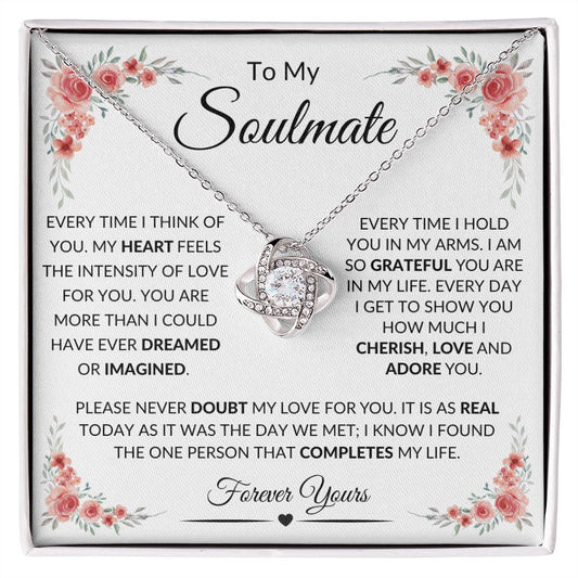 To My Soulmate / Love Knot Necklace
