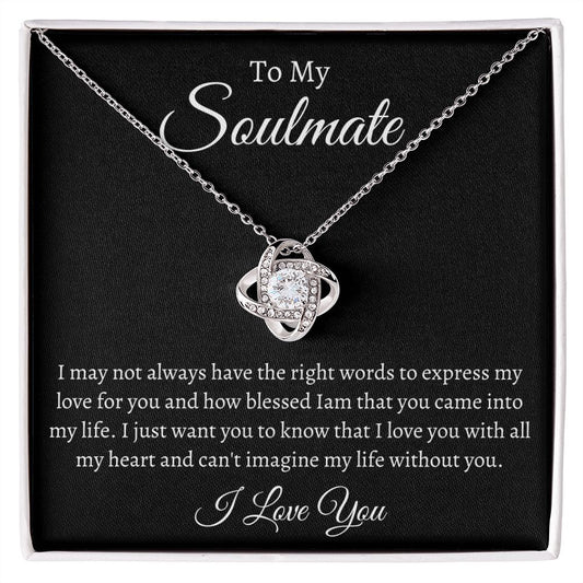 To My Soulmate / Love Knot Necklace