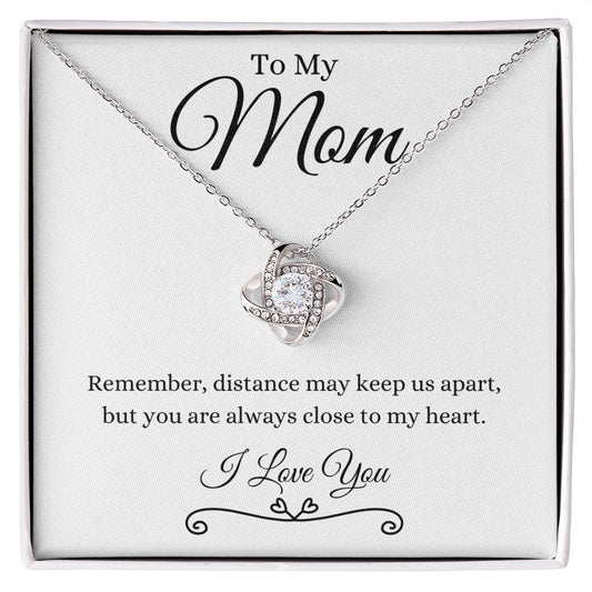 To My Mom / Love Knot Necklace
