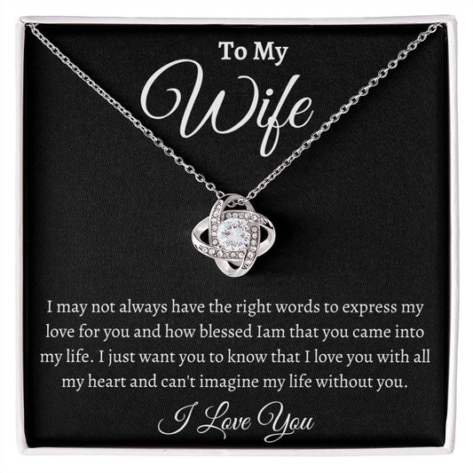 To My Wife / Love Knot Necklace