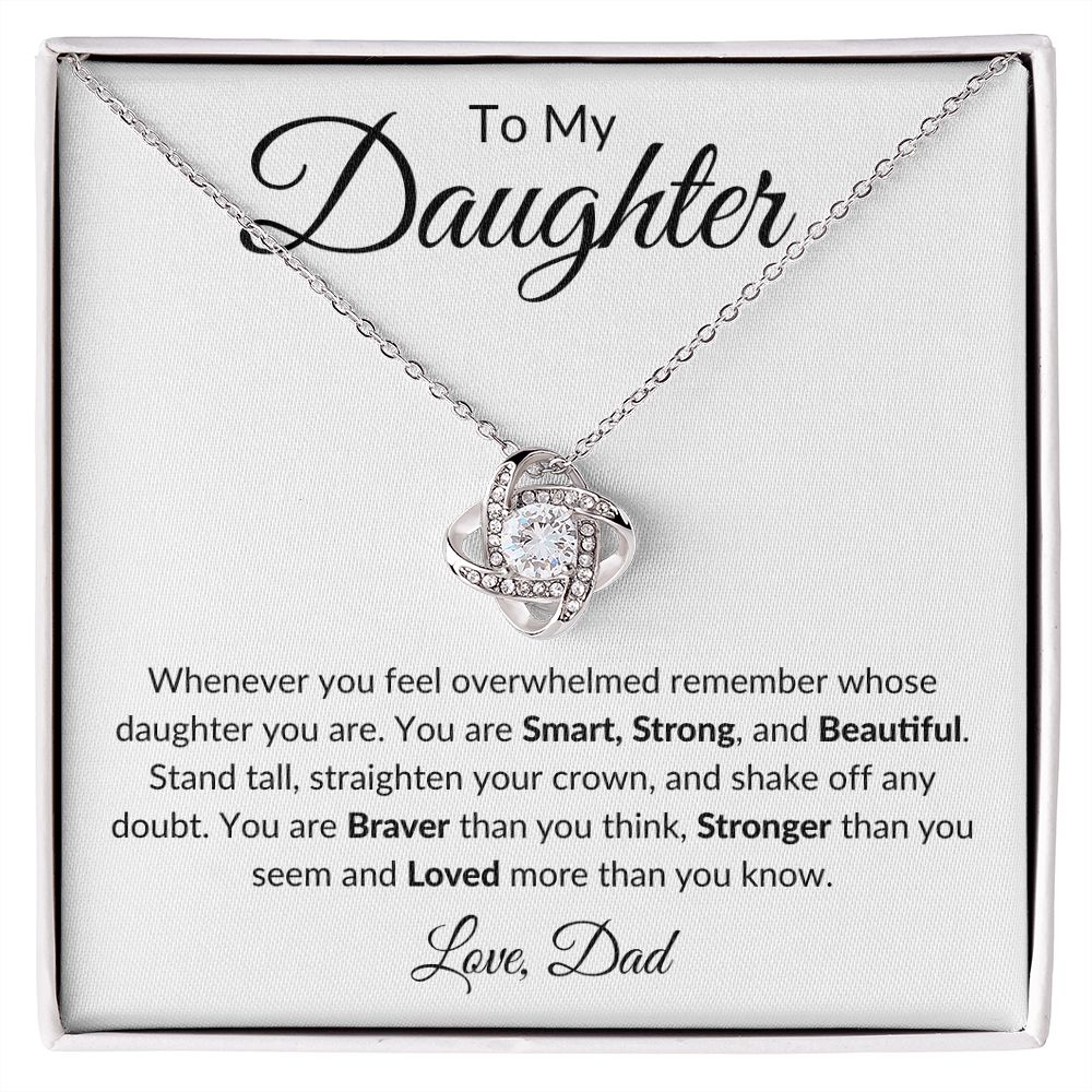 To My Daughter / Love Knot Necklace