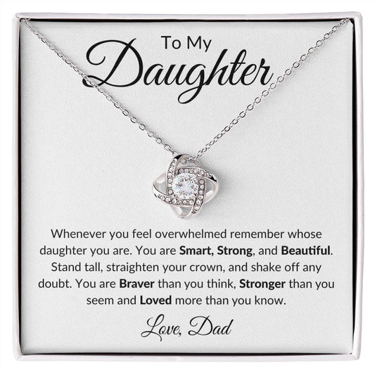 To My Daughter / Love Knot Necklace