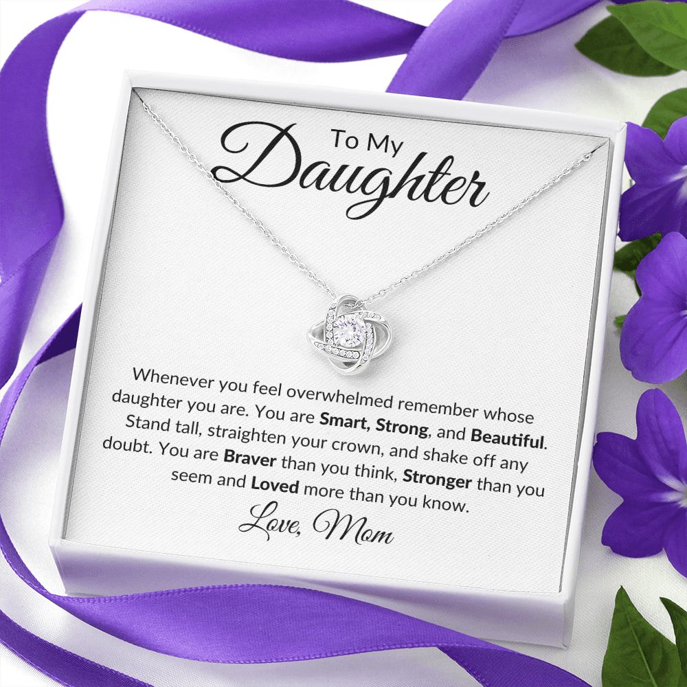 To My Daughter / Love Knot Necklace