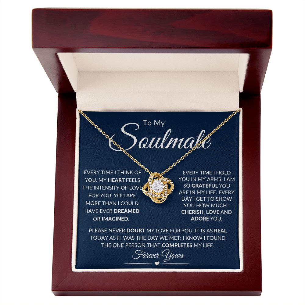 To My Soulmate / Love Knot Necklace