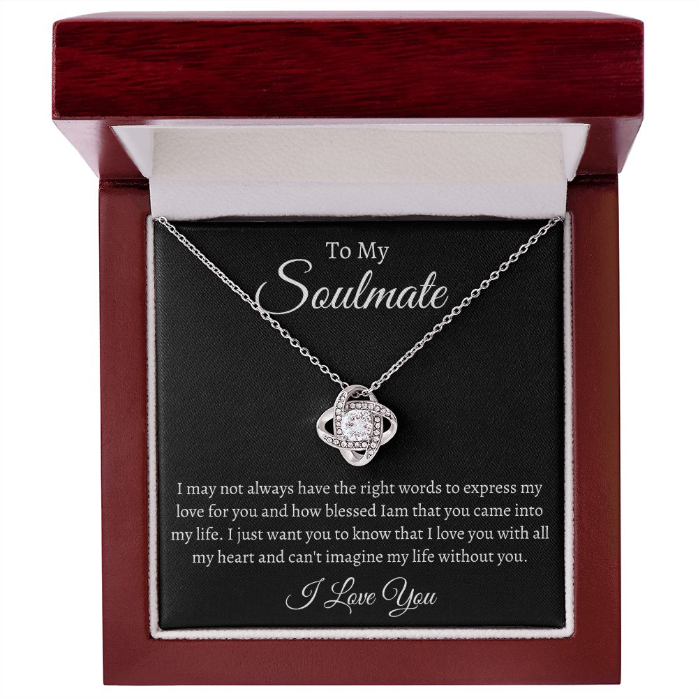 To My Soulmate / Love Knot Necklace