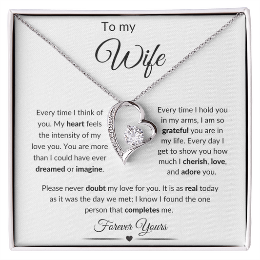 To My Wife / Forever Love Necklace