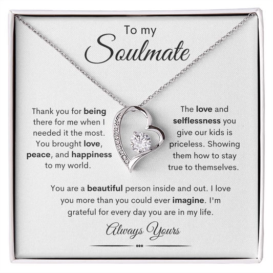 To My Soulmate / Forever Love Necklace