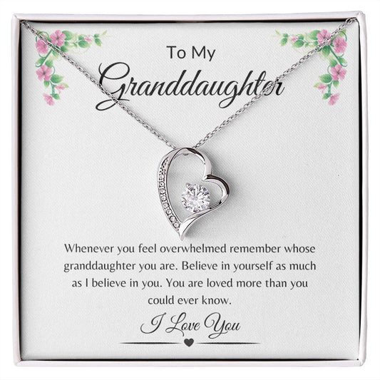 To My Granddaughter / Forever Love Necklace