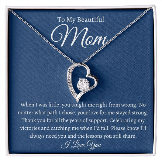 To My Beautiful Mom / Forever Love Necklace