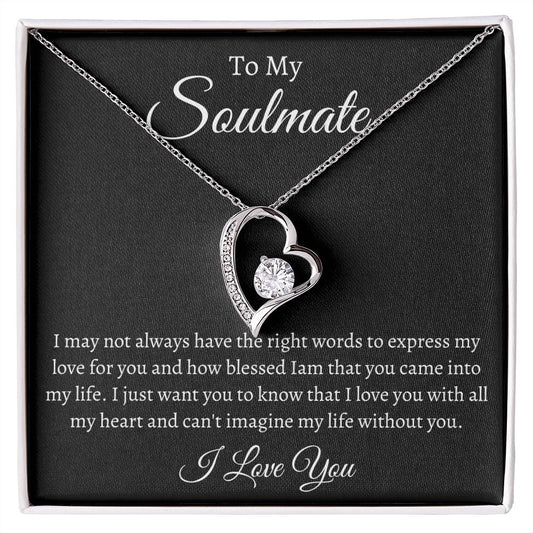 To My Soulmate / Forever Love Necklace