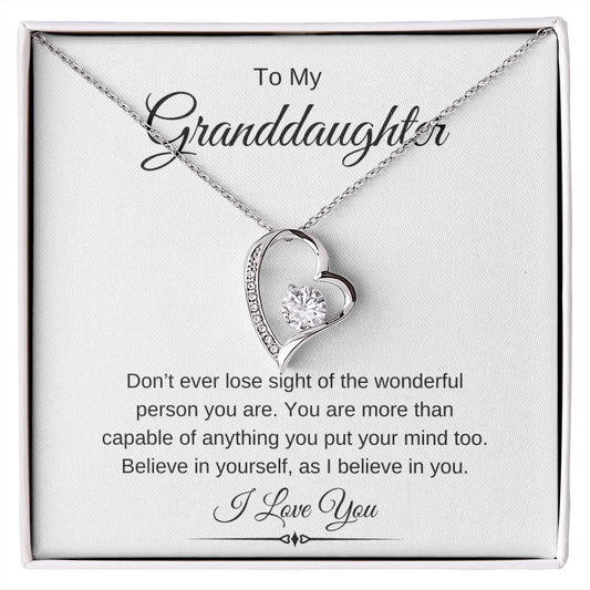 To My Granddaughter / Forever Love Necklace